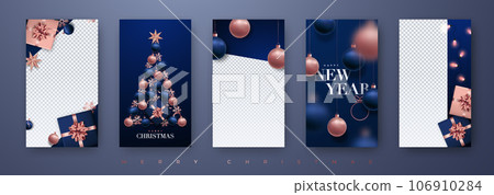 Christmas and New Year stories template. Christmas and New Year stories template. 106910284
