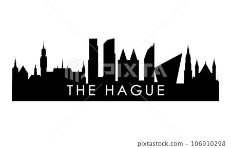 The Hague skyline silhouette.  106910298