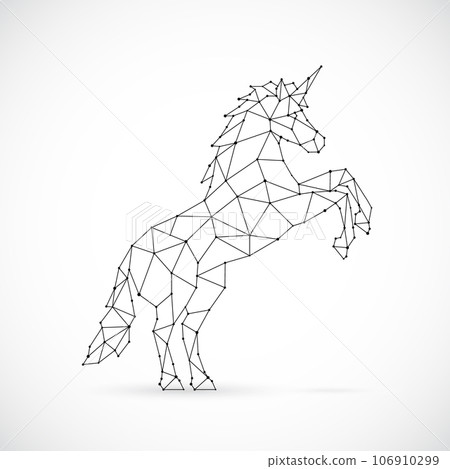 Geometric Unicorn silhouette. 106910299