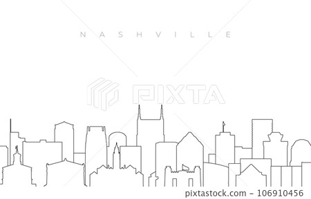 Outline Nashville skyline. 106910456