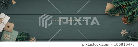 Merry Christmas horizontal banner Merry Christmas horizontal banner 106910475