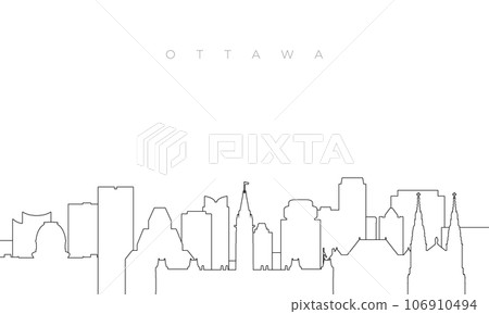 Outline Ottawa skyline. Outline Ottawa skyline. 106910494