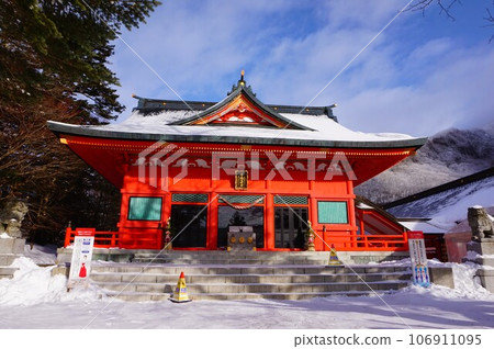 Akagi Shrine Worship Hall, Akagi Mountain, Gunma Prefecture, Ohora Akagi Shrine, Motomiya Akagi Shrine, Takuboku Tori Bridge, Winter Akagi Shrine Worship Hall, Akagi Mountain, Gunma Prefecture, Ohora Akagi Shrine, Motomiya Akagi Shrine, Takuboku Tori Bridge, Winter 106911095