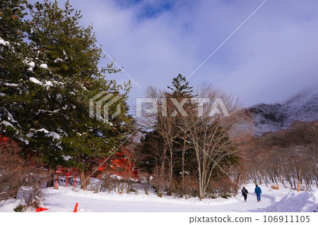 Akagi Shrine, Mt. Akagi, Gunma Prefecture, Ohora Akagi Shrine, Takubokudori Bridge, winter 106911105