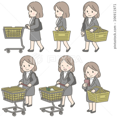 Young woman shopping (suit) Young woman shopping (suit) 106911971
