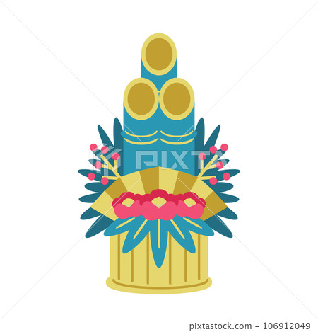 Illustration of a simple kadomatsu 106912049