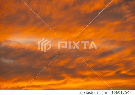 Orange sunset sky Orange sunset sky 106912542