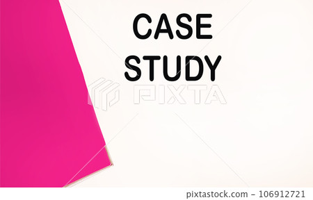 White background with Case Study text with folder. Business concept. 106912721