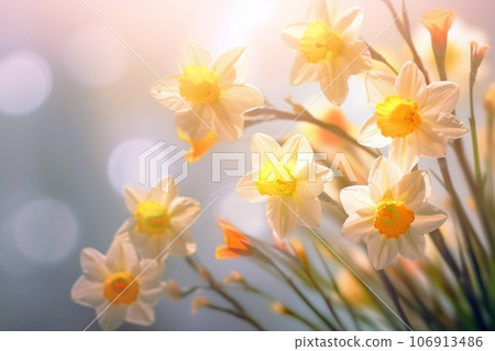 Beautiful spring summer flowers on soft backrgound Beautiful spring summer flowers on soft backrgound 106913486