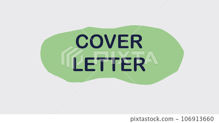 Cover letter text concept on green torn paper and white background Cover letter text concept on green torn paper and white background 106913660