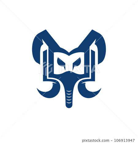 Elephant head book education logo design 106913947