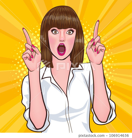 surprised Beautiful young woman 099 106914636