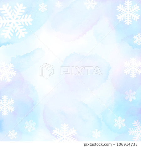 水彩框架雪花 水彩框架雪花 106914735