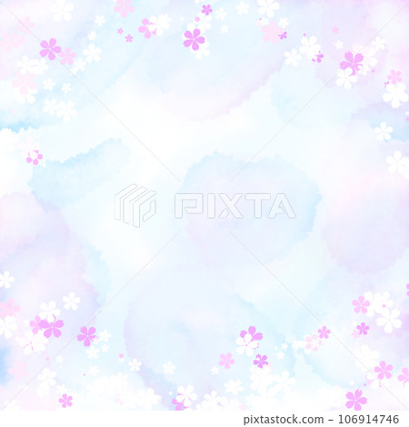 水彩框架櫻花 106914746