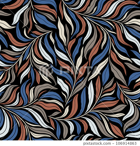 Seamless pattern with colorful leaves Seamless pattern with colorful leaves 106914863
