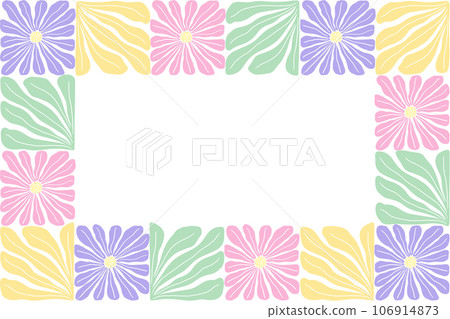 Color floral frame Color floral frame 106914873