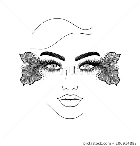 Surreal woman face Surreal woman face 106914882