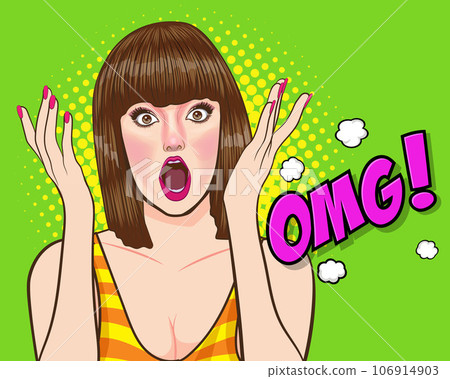 surprised Beautiful young woman 053 106914903