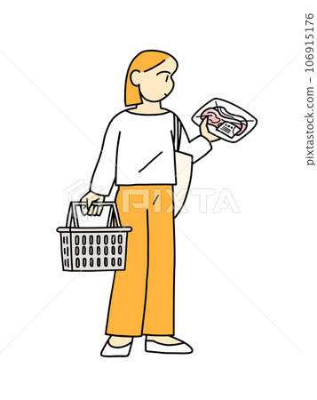 Women shopping at supermarkets 106915176