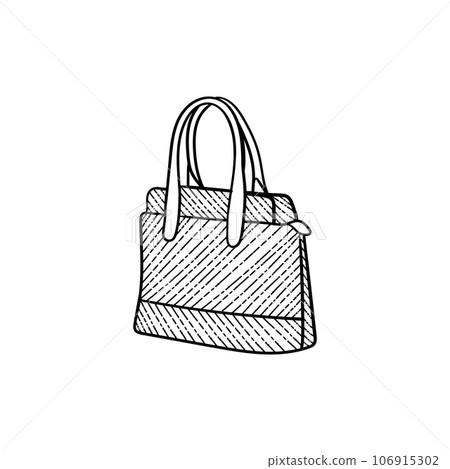 Shopping bag female vintage style illustration design 106915302