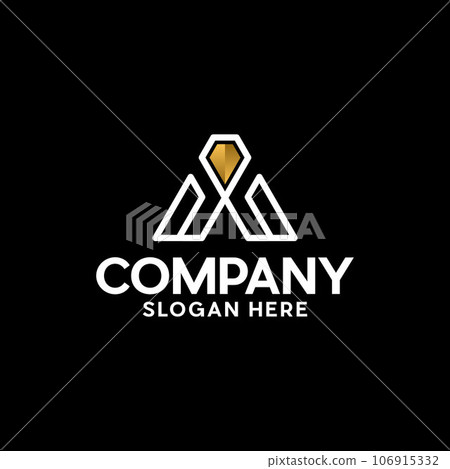 Letter A Diamond Luxury Line Modern Simple Creative Logo Letter A Diamond Luxury Line Modern Simple Creative Logo 106915332