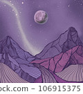 Dreamy Fantasy Galaxy Milky way Mountain 106915375