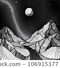 illustration milky way mountain  106915377