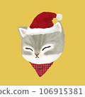 cute cat in a Santa costume 106915381