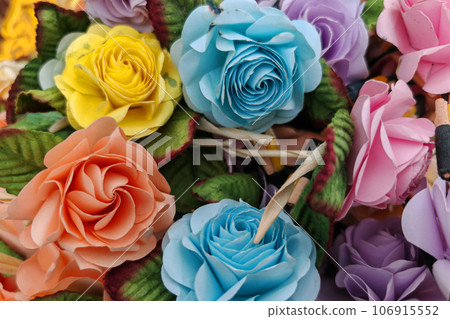 artificial rose wood flowers for Buddhist cremation funeral 106915552
