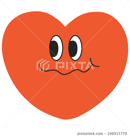 heart emotion emoji y2k retro groovy cute kawaii heart emotion emoji y2k retro groovy cute kawaii 106915779