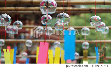 Colorful wind chimes Colorful wind chimes 106915981