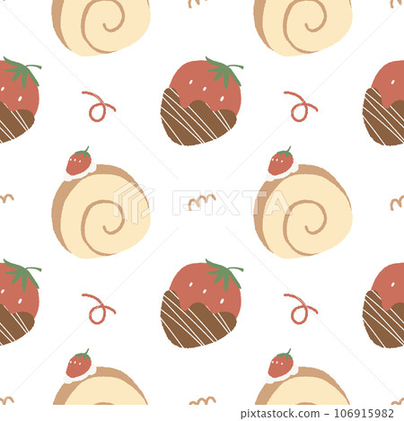 Bread Bakery jam roll strawberry chocolate pattern Cute Dessert Cafe for baby shower ,nursery ,wallpaper ,book cover, fabric or other printable cover Bread Bakery jam roll strawberry chocolate pattern Cute Dessert Cafe for baby shower ,nursery ,wallpaper ,book cover, fabric or other printable cover 106915982
