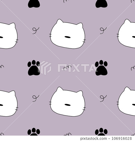 Cute Cartoon Cat doodle, Seamless Pattern And Background for baby shower ,nursery ,wallpaper ,book cover, fabric or other printable cover Cute Cartoon Cat doodle, Seamless Pattern And Background for baby shower ,nursery ,wallpaper ,book cover, fabric or other printable cover 106916028