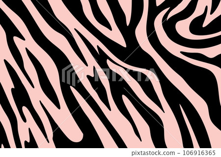 Seamless  black and yellow zebra fur pattern. Stylish wild zebra print. Animal print background for fabric, textile, design, advertising banner. 106916365