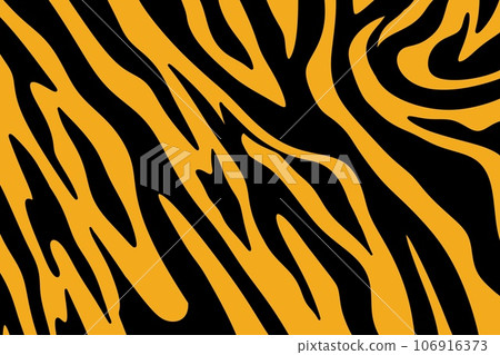 Seamless black and yellow zebra fur pattern. Stylish wild zebra print. Animal print background for fabric, textile, design, advertising banner. Seamless black and yellow zebra fur pattern. Stylish wild zebra print. Animal print background for fabric, textile, design, advertising banner. 106916373