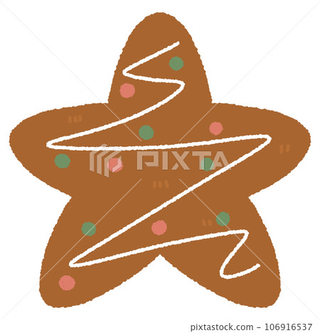Christmas star gingerbread cookies. Winter homemade xmas sweet 106916537