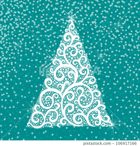White Christmas tree abstract. Vector illustration White Christmas tree abstract. Vector illustration 106917166