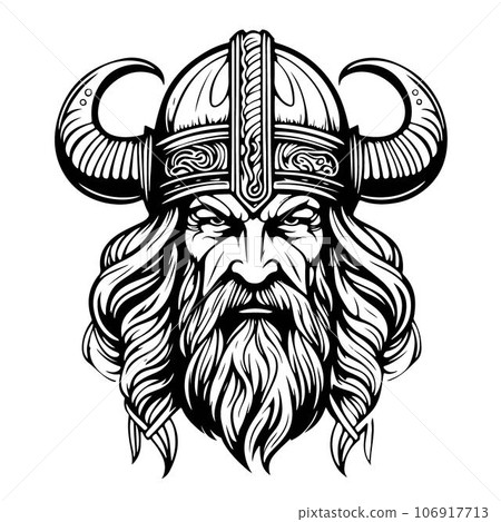 Pretty lovely viking emblem vector logo art 106917713