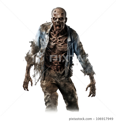 Scary Zombie isolated 106917949
