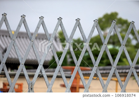 Construction site entrance caster gate image 106918074