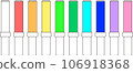 Vector illustration of 9 colored penlights 106918368