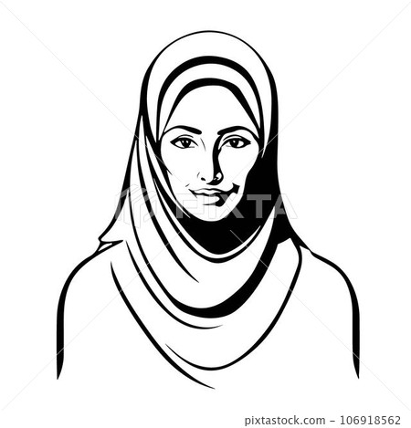 Breathtaking lovely vector art muslim woman logo 106918562