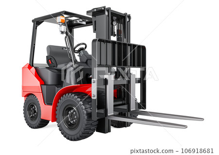 Forklift, industrial truck, lift truck, forklift truck, 3D rendering Forklift, industrial truck, lift truck, forklift truck, 3D rendering 106918681