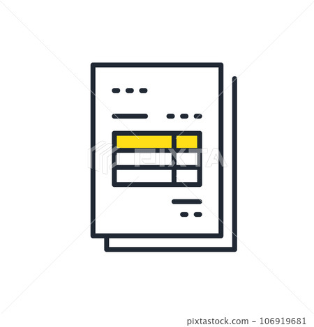 Invoice simple vector icon illustration material 106919681