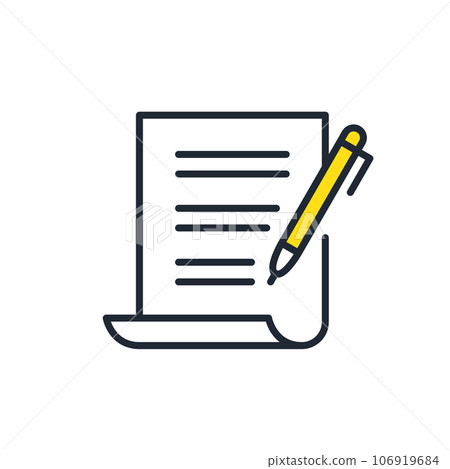 合同簡單矢量圖標插畫素材 106919684