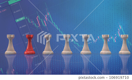 The red chess and wood for Human Resources concept 3d rendering 106919710