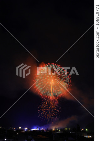 fireworks shining in the night sky 106919771