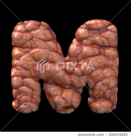 Halloween letter M - Capital 3d bloody font - suitable for Halloween, horror or death related subjects Halloween letter M - Capital 3d bloody font - suitable for Halloween, horror or death related subjects 106919882