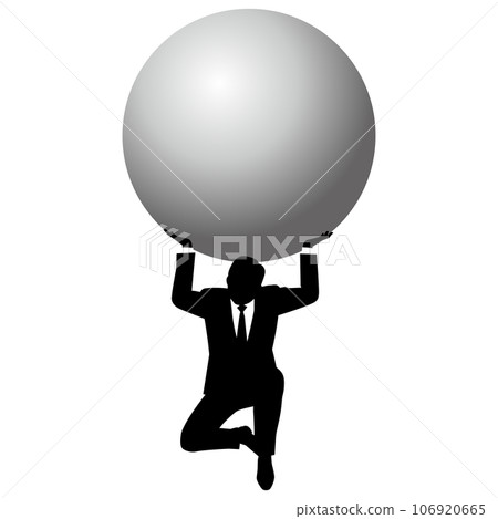 Male businessman who endures heavy pressure 106920665