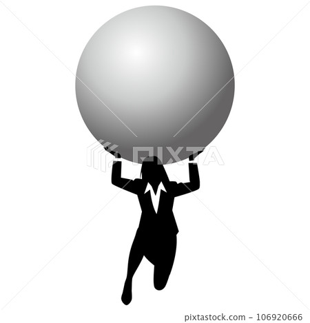 Female businessman who endures heavy pressure 106920666